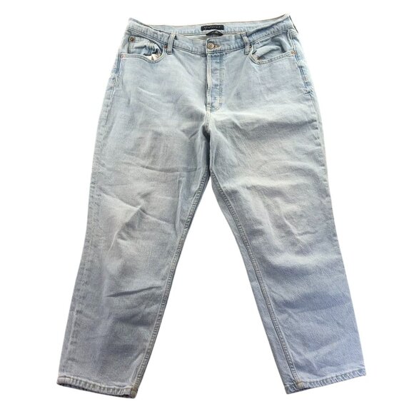 Aeropostale Womens Mom Jeans 16 Regular Blue Light Wash Denim Casual Stretch - Picture 1 of 14